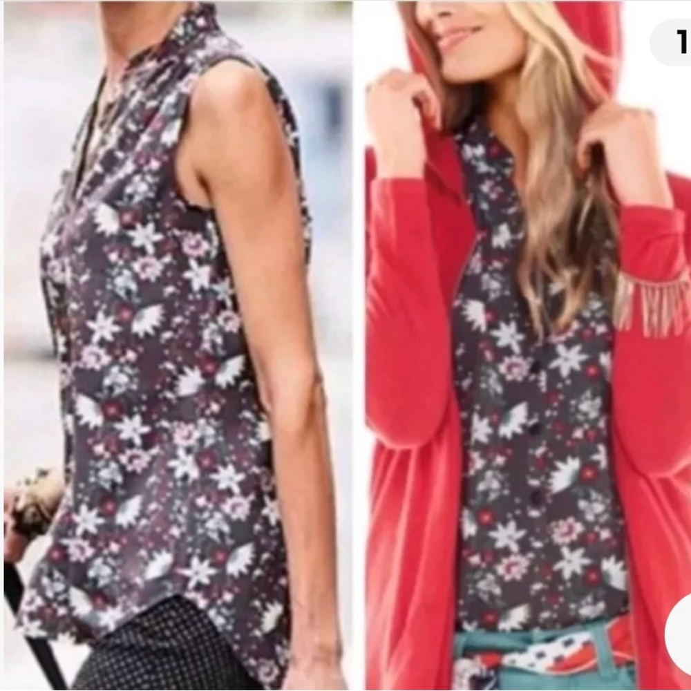 Cabi #5210 Plaza Fiesta Floral tank size M NWT